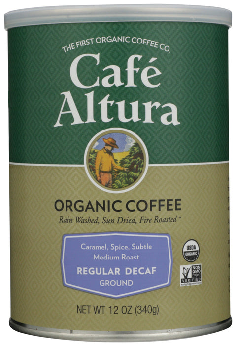 CAFE ALTURA: Organic Coffee Regular Roast Decaf, 12 oz