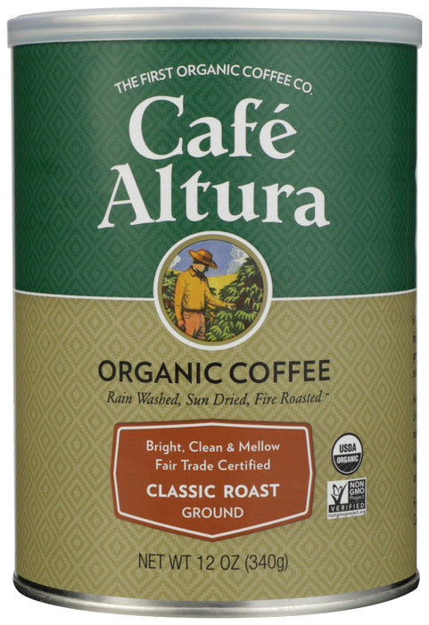 CAFE ALTURA: Organic Coffee Fair Trade Classic Roast, 12 oz