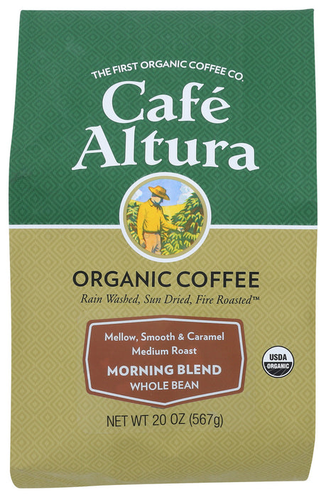 CAFE ALTURA: Organic Morning Blend Whole Bean Coffee, 1.25 lb