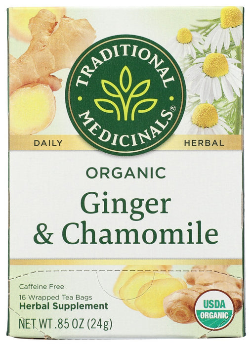 TRADITIONAL MEDICINALS: Ginger and Chamomile Tea, 16 bg