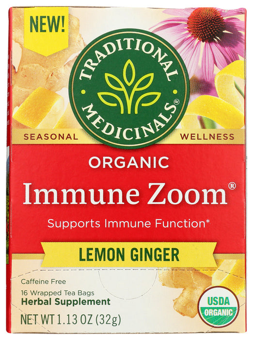 TRADITIONAL MEDICINALS: Tea Immune Zoom Lemon Gin, 16 bg