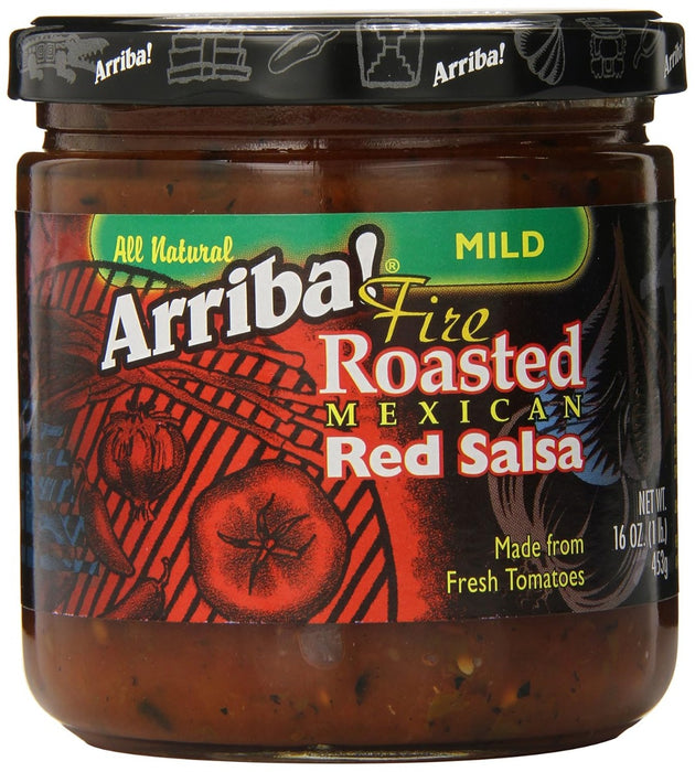 ARRIBA: Mild Fire Roasted Mexican Red Salsa, 16 oz