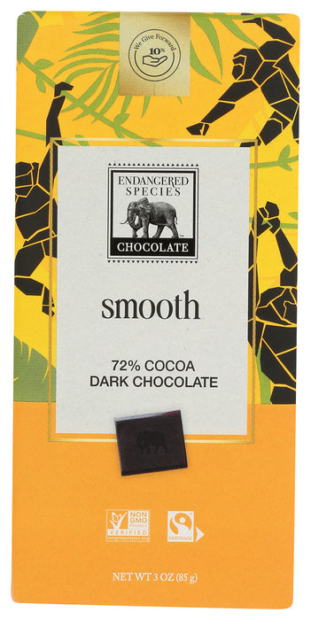 ENDANGERED SPECIES: Natural Dark Chocolate Bar, 3 Oz