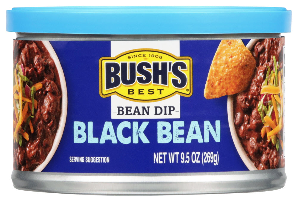 BUSHS BEST: Dip Bean Black Beans, 9.5 oz