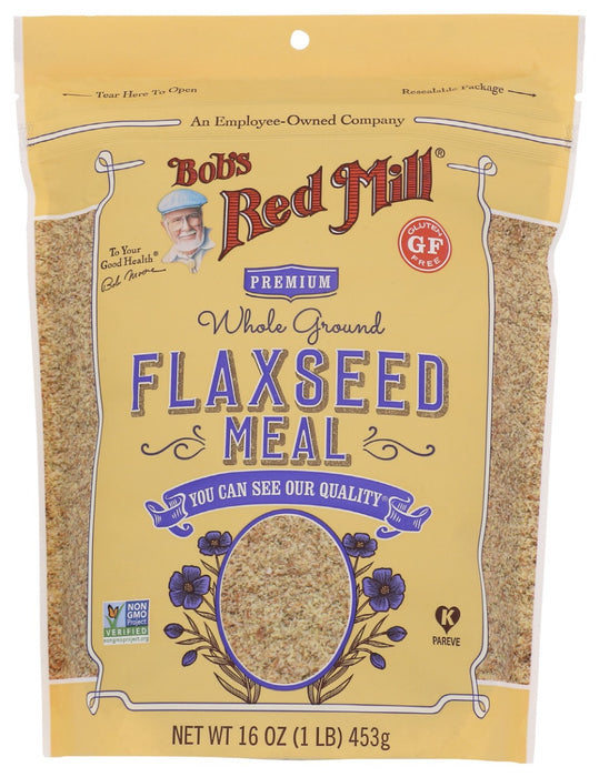BOBS RED MILL: Premium Whole Ground Flaxseed Meal, 16 oz