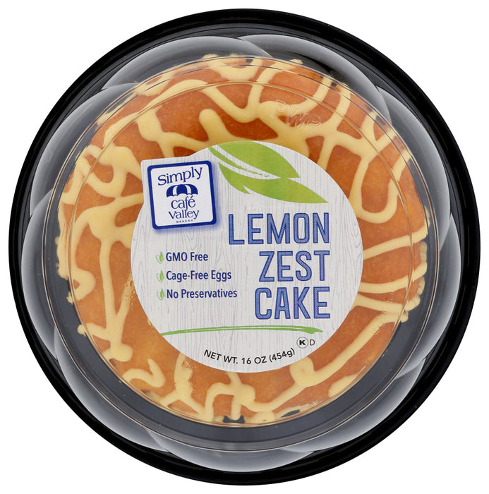 CAFE VALLEY: Cake Lemon Zest, 16 oz