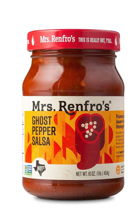 MRS. RENFRO'S GOURMET: Ghost Pepper Salsa Scary Hot, 16 oz