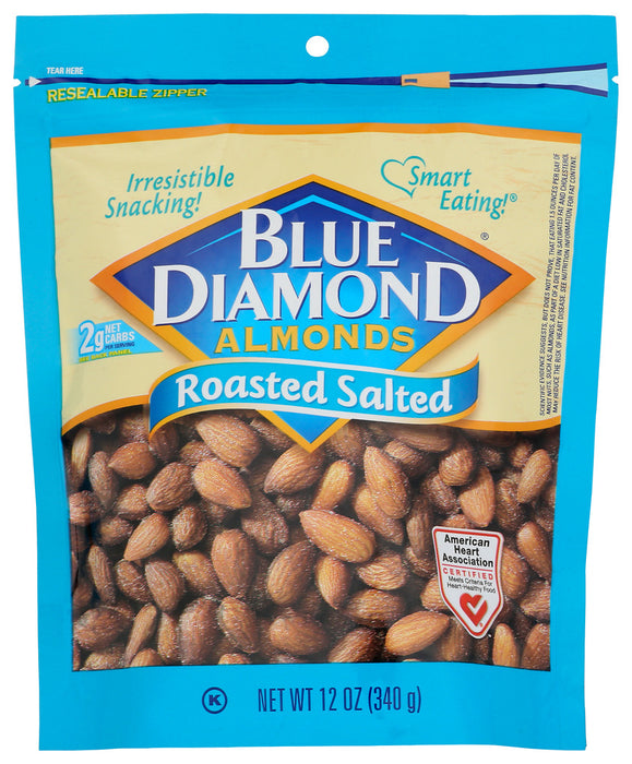 BLUE DIAMOND: Roasted Salted Almonds, 12 oz