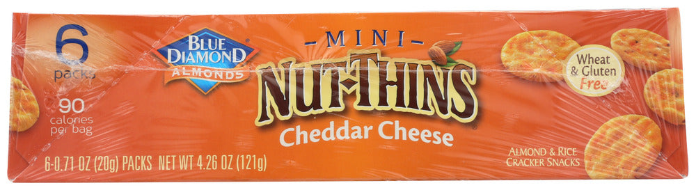 BLUE DIAMOND: Cheddar Cheese Nut Thins Mini, 4.26 oz