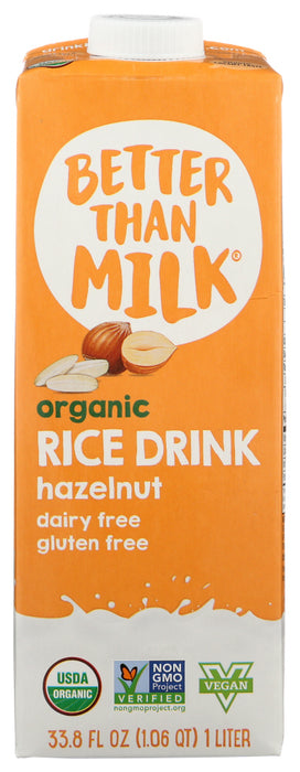 BETTER THAN MILK: Milk Rice Hazelnut Org, 33.8 fo