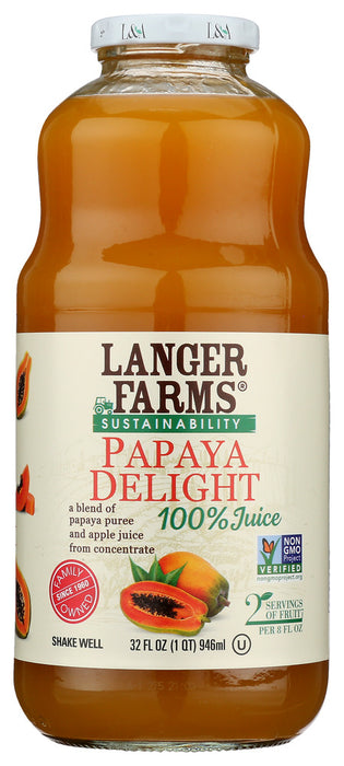 L & A JUICE: Papaya Delight, 32 oz
