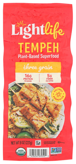 LIGHTLIFE: Organic Three Grain Tempeh, 8 oz