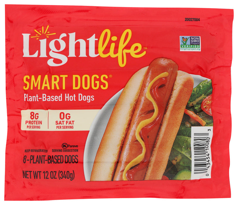 LIGHTLIFE: Smart Dogs Veggie Hot Dogs, 12 oz