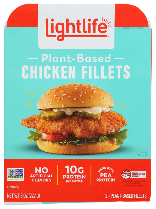 LIGHTLIFE: Plant Based Chicken Fillets, 8 oz