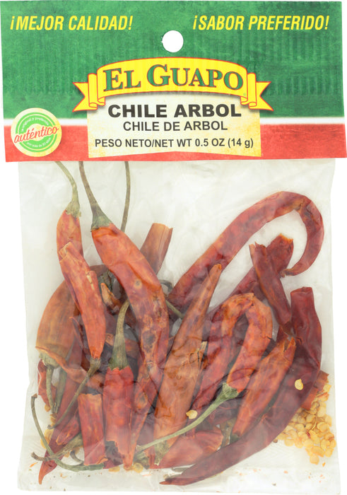 EL GUAPO: Chili Pod De Arbol Whole, 0.5 oz