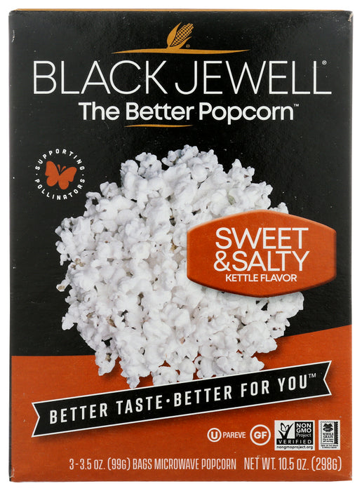 BLACK JEWELL: Kettle Corn Premium Microwave Popcorn 3 bags, 10.5 oz