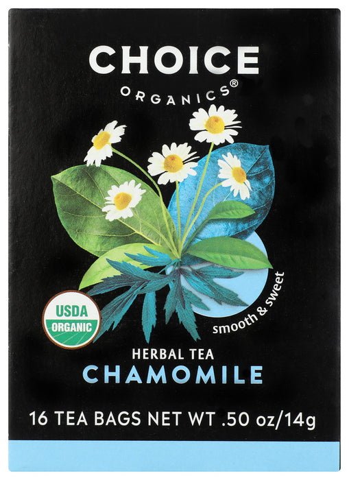 CHOICE TEA: Herbal Tea Organic Chamomile, 16 bg