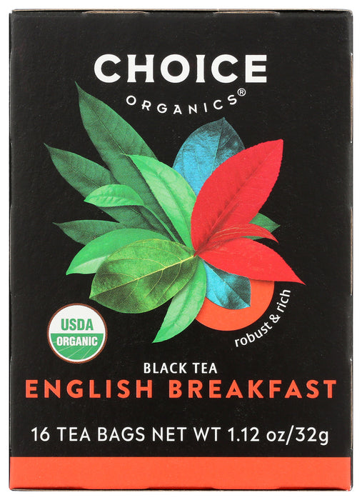 CHOICE TEA: Organic English Breakfast Tea, 16 bg