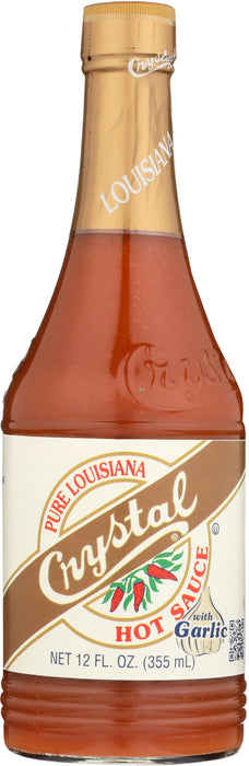 CRYSTAL: Hot Sauce With Garlic, 12 oz