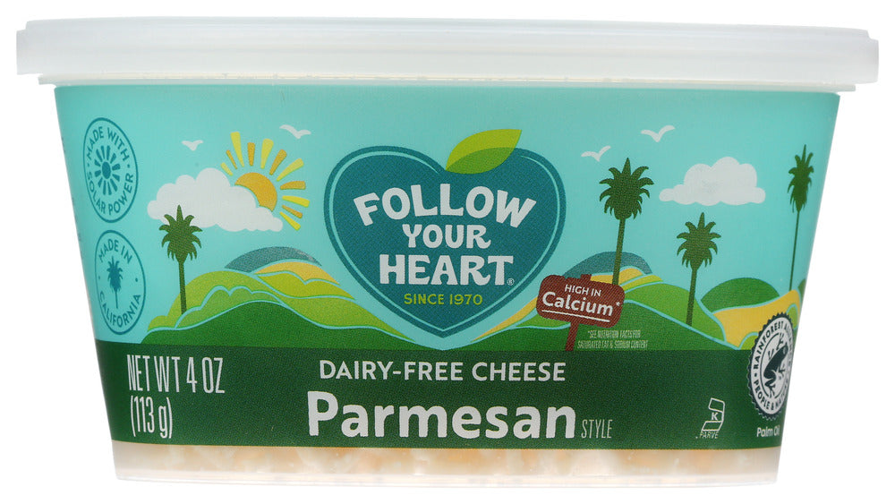 FOLLOW YOUR HEART: Cheese Parmesan Shredded Vegan, 4 oz