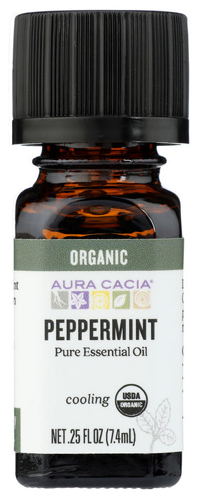 AURA CACIA: Organic Peppermint, 0.25 oz