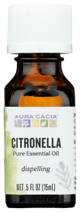 AURA CACIA: 100% Pure Essential Oil Citronella Java, 0.5 Oz
