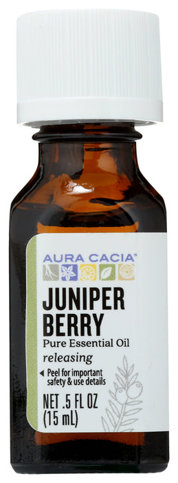AURA CACIA: 100% Pure Essential Oil Juniper Berry, 0.5 Oz
