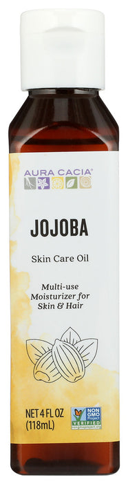 AURA CACIA: Natural Skin Care Oil Jojoba Balancing, 4 Oz