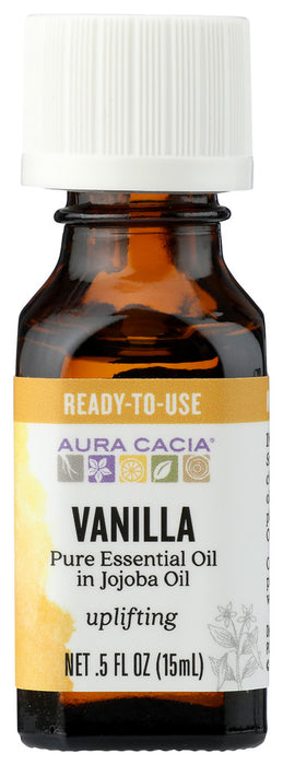 AURA CACIA: Vanilla in Jojoba Oil, 0.5 oz