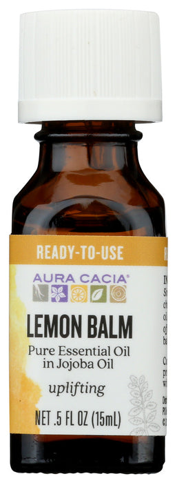 AURA CACIA: Lemon Balm in Jojoba Oil, 0.5 Oz