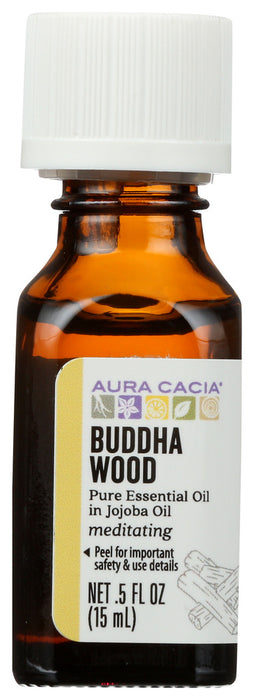 AURA CACIA: Buddha Wood Essential Oil, 0.5 oz