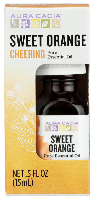 AURA CACIA: Sweet Orange Essential Oil Boxed, 0.5 oz