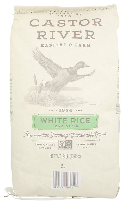 CASTOR RIVER FARMS: Long Grain White Rice, 24 lb