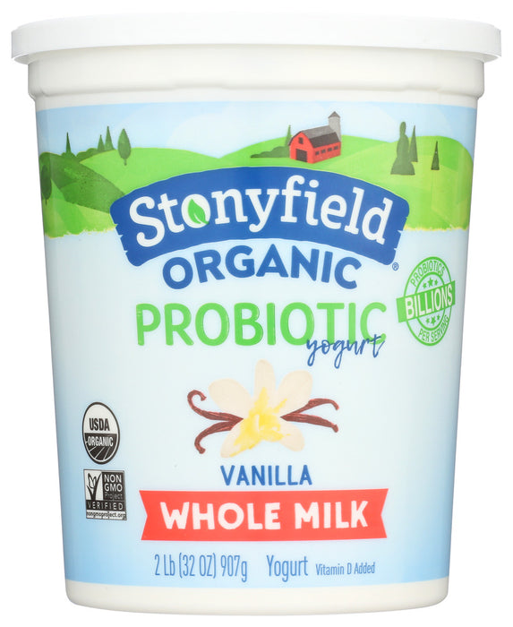 STONYFIELD: Organic Whole Milk Vanilla Yogurt, 32 oz