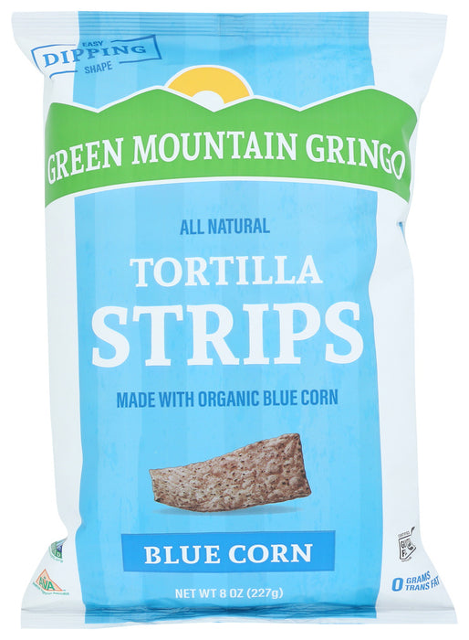 GREEN MOUNTAIN GRINGO: Organic Blue Corn Tortilla Strips, 8 oz