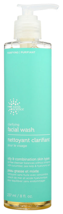 EARTH SCIENCE: Clarifying Facial Wash, 8 oz