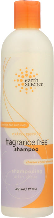 EARTH SCIENCE: Extra Gentle Fragrance Free Shampoo, 12 oz