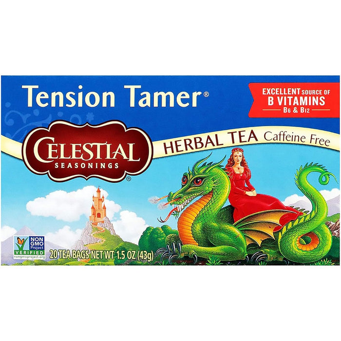 CELESTIAL SEASONINGS: Tension Tamer Herbal Tea Caffeine Free, 20 bg