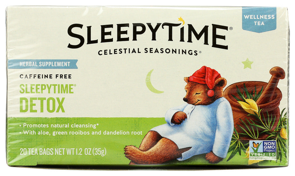 CELESTIAL SEASONINGS: Wellness Sleepytime Detox Tea Pack of 20, 1.2 oz