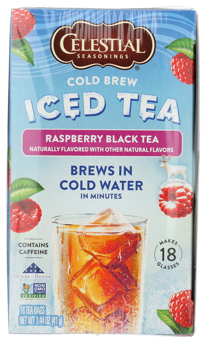CELESTIAL SEASONINGS: Tea Blk Raspry Cold Brew, 18 BG