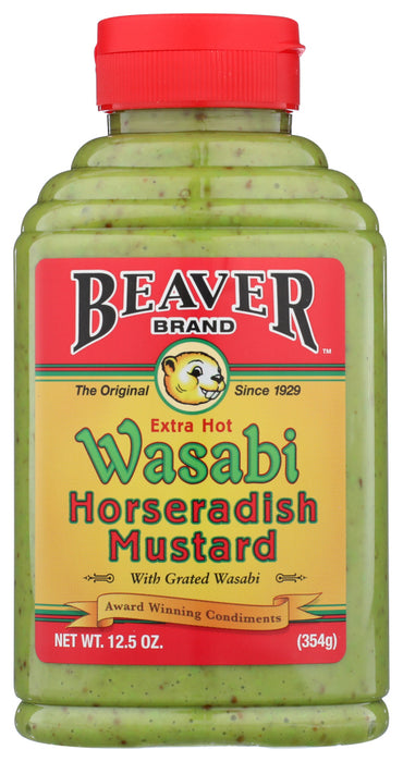 BEAVER: Wasabi Horseradish Mustard, 12.5 oz