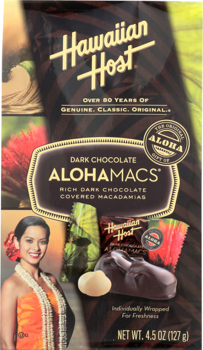 HAWAIIAN HOST: Chocolate Covered Alohamac Premium, 4.5 oz