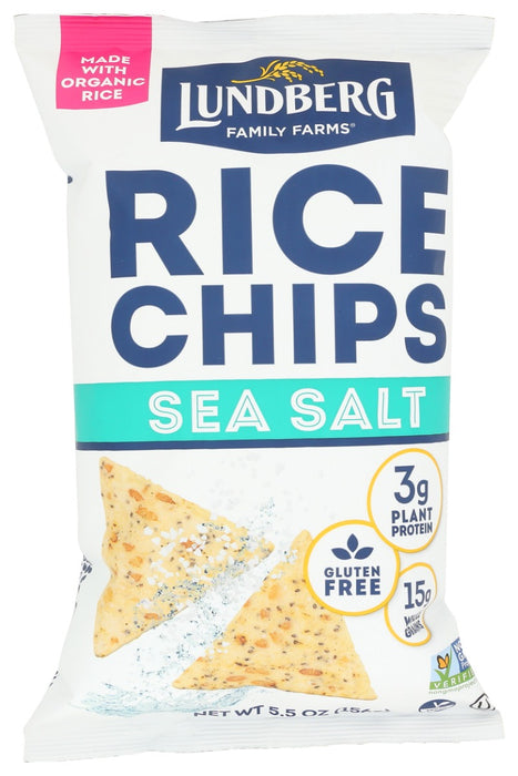 LUNBERG: Rice Chips Sea Salt, 6 oz