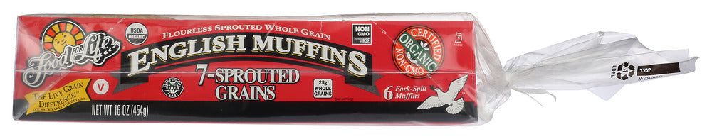 FOOD FOR LIFE: Organic 7 Sprouted Grain English Muffin, 16 oz
