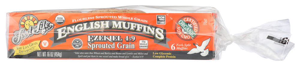 FOOD FOR LIFE: Ezekiel 4:9 Sprouted Whole Grain English Muffins, 16 oz