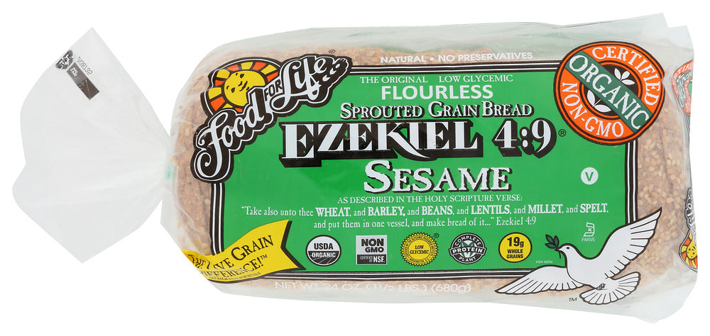 FOOD FOR LIFE: Ezekiel 4:9 Sesame Sprouted Grain Bread, 24 oz