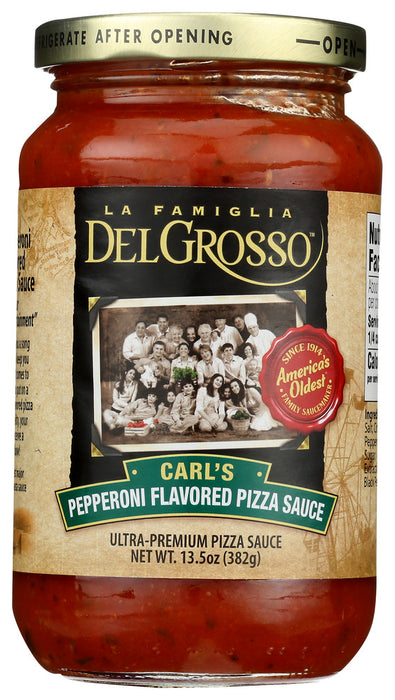 LA FAMIGLIA DELGROSSO: Carl Pepperoni Flavored Pizza Sauce, 13.5 oz