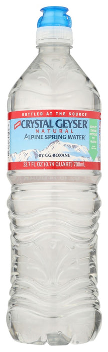 CRYSTAL GEYSER: Natural Alpine Spring Water Sport Cap, 700 ml