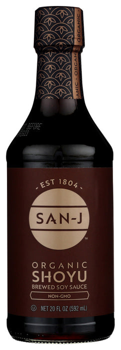SAN J: Organic Shoyu Brewed Soy Sauce, 20 oz