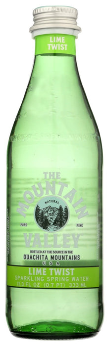 MOUNTAIN VALLEY: Sparkling Water Lime Twist Bottle, 333 ml